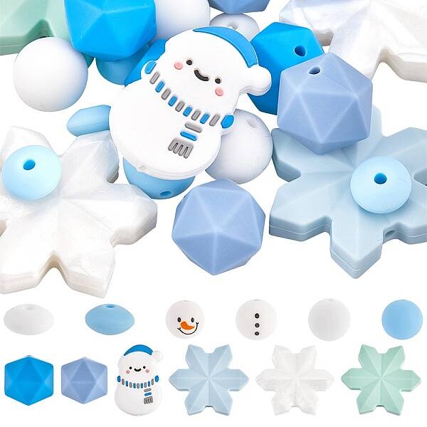 12 Styles Food Grade Eco-Friendly Silicone Beads