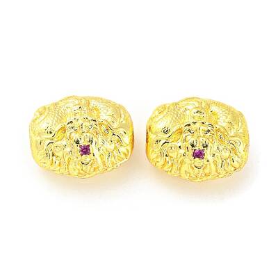 Brass Micro Pave Cubic Zirconia Beads