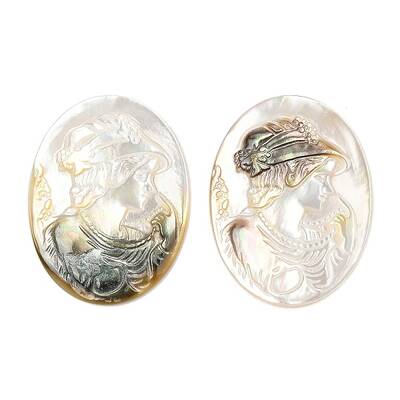 Natural Black Lip Shell Cabochons