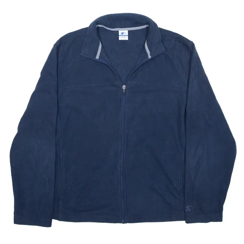 STARTER Fleece Jacket Blue Mens L