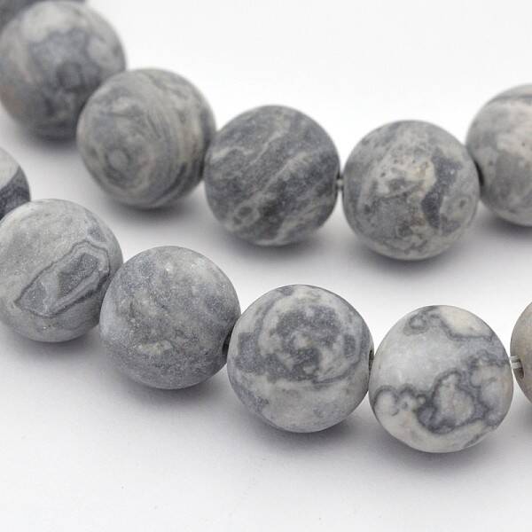 Natural Map Stone/Polychrome Jasper/Picasso Stone/Picasso Jasper Beads Strands