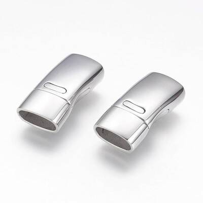 Tarnish Resistant 304 Stainless Steel Magnetic Clasps with Glue-in Ends