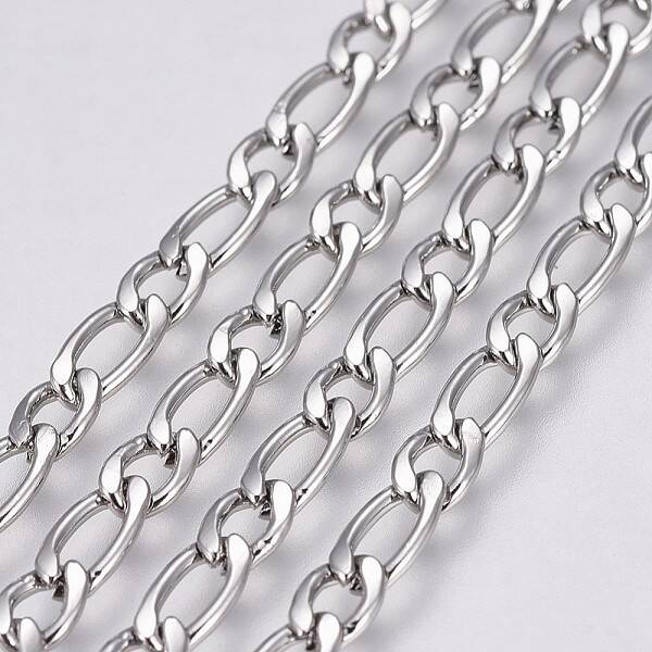 Tarnish Resistant 304 Stainless Steel Figaro Chains