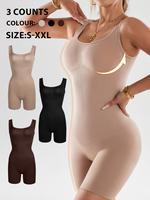 [3 Pack] Multi - Color Body Shapers – Comfortabl faja e, Seamless Design for a Flawless Silhouette Fit Elegant Breathable S...