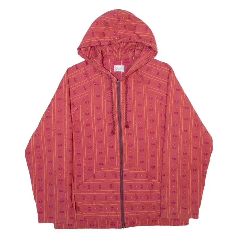 JENNI Womens Pink Hoodie Full Zip M