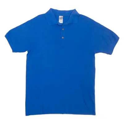 GILDAN Mens Polo Shirt Blue M