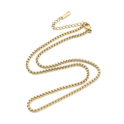 304 Stainless Steel Box Chain Necklace for Men Women