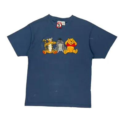 Winnie The Pooh Mickey Inc Graphic T-Shirt - XL Blue Cotton