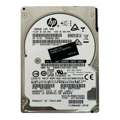 785692-001 HP 600GB 12Gb/s SAS 10000 2.5-inch 128MB Hard Drive