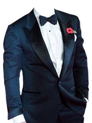 Daniel Craig Tuxedo - 1 button tuxedo - Navy Blue tuxedo