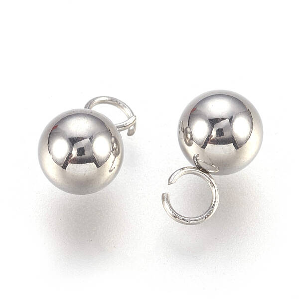Tarnish Resistant 201 Stainless Steel Sphere Charms