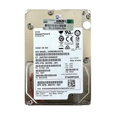868774-004 HP 300GB 12Gb/s SAS 15000 2.5-inch Hard Drive