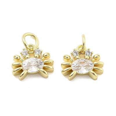 Brass Micro Pave Cubic Zirconia Pendants