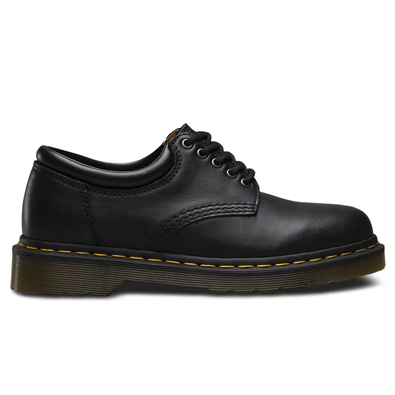 Dr. Martens 8053 5 Eyelet Nappa Leather Unisex Lace Up Shoes - Black - Size:US 9 Women / 8 Men