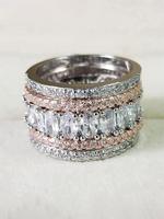 Artificial Crystal & Rhinestone Decorated Ring, Fashion Accessories for Women, Trendy All-match & Exquisite Jewelry for Birth...