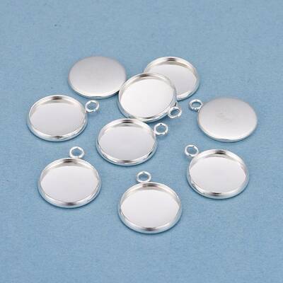 304 Stainless Steel Pendant Cabochon Settings