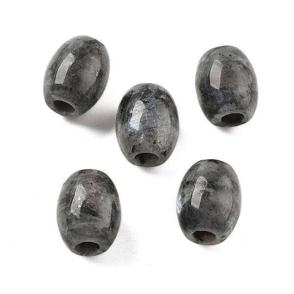 Natural Larvikite European Beads