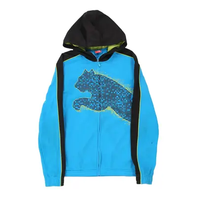 Age 14 Puma Hoodie - XL Blue Cotton Blend