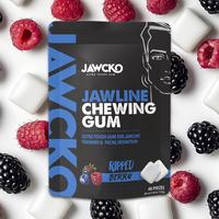 JAWCKO Ultra-Tough Jawline Gum | Get a Stronger, Squarer Jawline | 15X Strength | Ripped Berry Jaw Training Facial Fitness Ha...