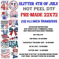 Glitter 4th of July Pre-Made 22\