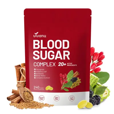 VIVONU BLOOD SUGAR COMPLEX –Blood Sugar Balance | Antioxidant Support | Metabolic Support | Enhanced Absorption | Bitter Me...