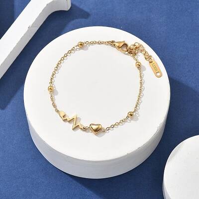 Ion Plating(IP) 304 Stainless Steel Link Bracelets