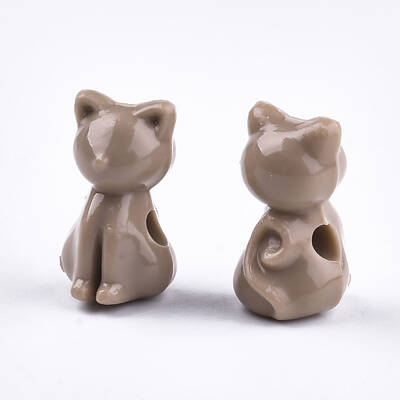 Opaque Acrylic Kitten Beads