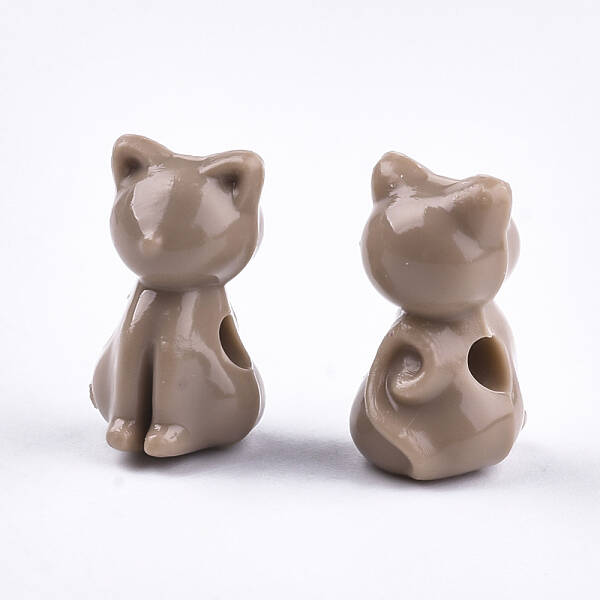 Opaque Acrylic Kitten Beads