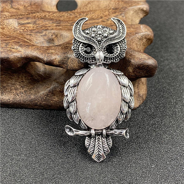 Antique Silver Owl Brooch Pins