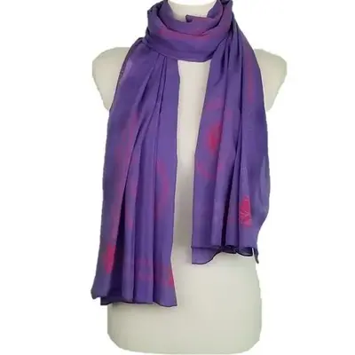 OMSutra Gayatri Mantra Prayer Shawl | Color: Purple