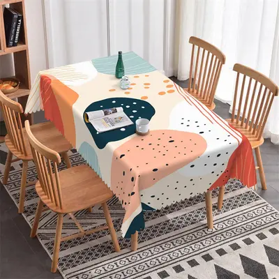 Colorful Prints Dots Modern Rectangle Tablecloth - Aperturee