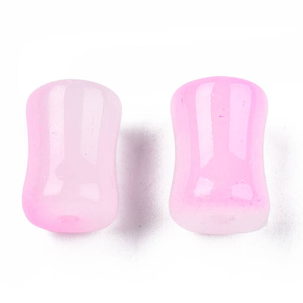 Transparent Spray Painted Glass Beads