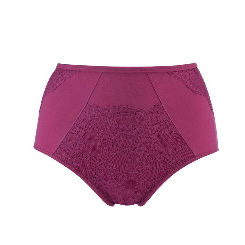 Fuchsia - High Waisted Silk & Organic Cotton Full Brief | Size: 8