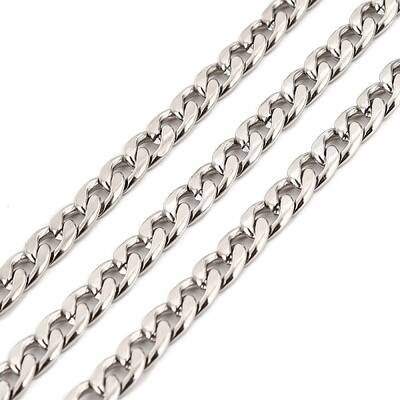 Tarnish Resistant 304 Stainless Steel Cuban Link Chains