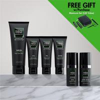 Men’s Skin Care Set, Comes in 3 Levels: Essential, Advanced & Anti-Aging Routines with Daily Wash, Exfoliating Scrub, AM Mo...