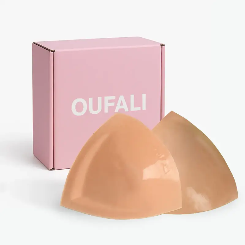 OUFALI Large Size Lift Inserts Double-Sided Sticky Lightly Padded Adhesive Lifting Bra Washable Reusable for D+ Cup