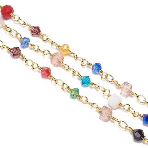 3.28 Feet Handmade Glass Beaded Chains