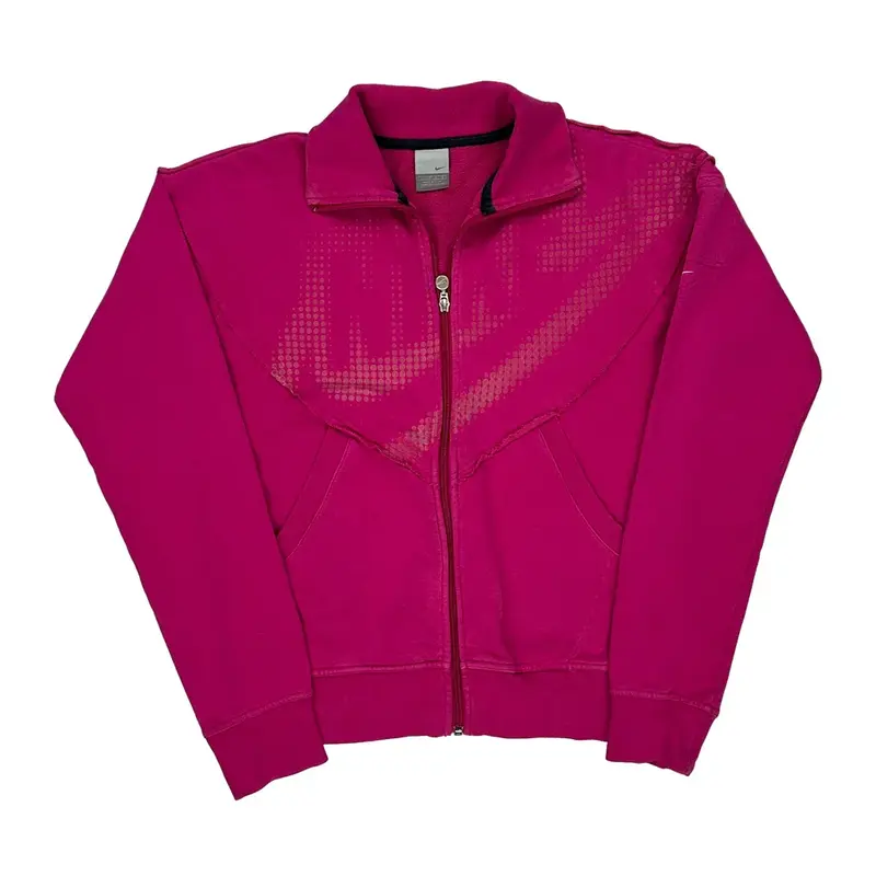 Nike Zip Up - Large Pink Cotton Blend