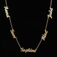 AS025 Multiple Names Custom Cut Necklace Personalized Gift Stainless Steel Letter Necklace For Mother's Day Anniversary Valen...