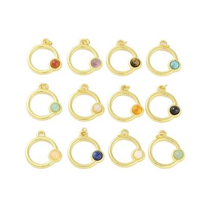 Natural & Synthetic Mixed Gemstone Pendants