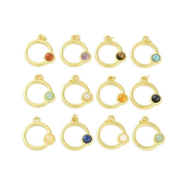 Natural & Synthetic Mixed Gemstone Pendants