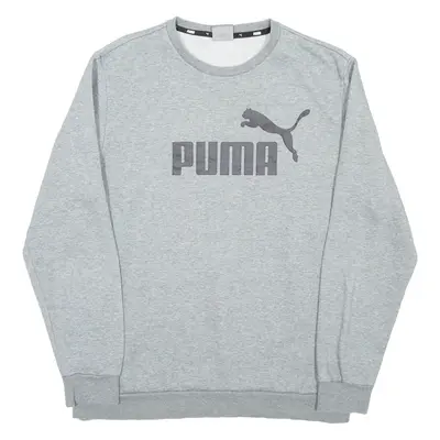 PUMA Mens Sweatshirt Grey Crewneck L