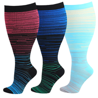 Isunie Plus Size Sports Socks for Men and Women - 3 Pairs of Durable Thigh High Socks with Big Fabric, Support for Sports, Ru...
