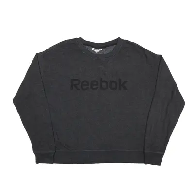 REEBOK Sweatshirt Grey Womens L