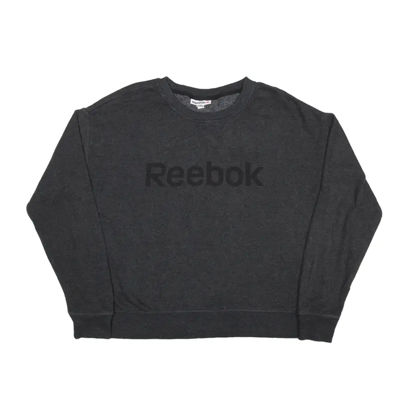 REEBOK Sweatshirt Grey Womens L