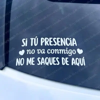 Christian Si Tu Presencia Sticker - No va conmigo  No Me Saques De Aquí Decal Sticker for Cars