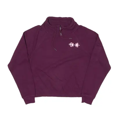 CHAMPION Sweatshirt Maroon High Neck Womens M