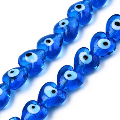 Handmade Evil Eye Lampwork Beads Strands