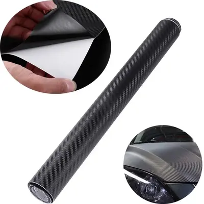 3D Carbon Fiber Pattern Car Wrap Sheet (1 Roll), Car Body Decoration Sticker, Fashion Car Sticker for Motorcycle & Auto DIY S...