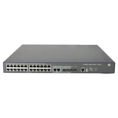 HP JG301B | FlexNetwork 3600 EI Series 3600 24 PoE+ v2 24 x 10/100Base-TX RJ-45 PoE+ and 4 x 1GbE SFP + 2 x Shared GE RJ-45 P...